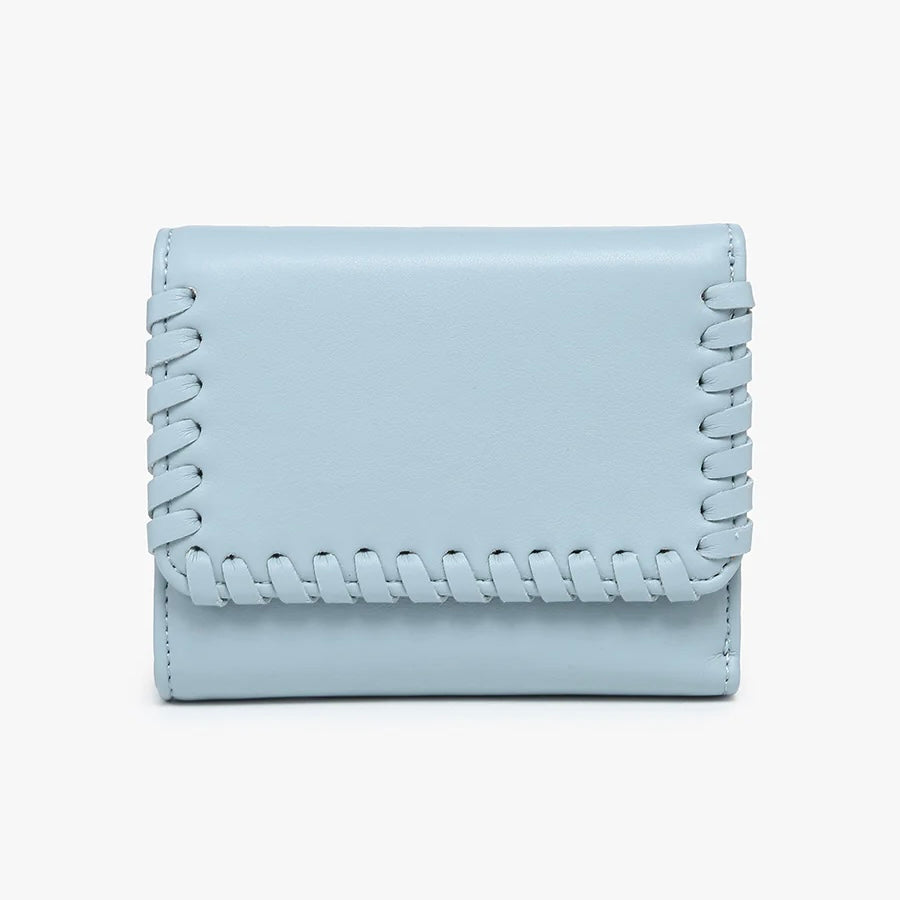 Blue Whipstitch Wallet