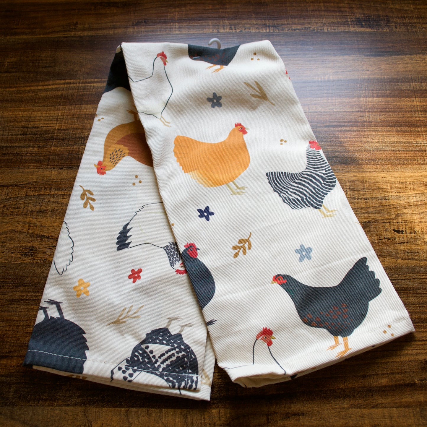 Floral Chicken Kitchen Towel