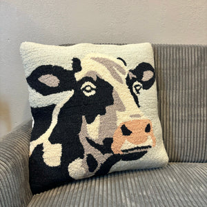 Holstein Cow 18x18 Hook Pillow