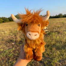 Load image into Gallery viewer, Personalized Standing Highland Plush With Cow Tag
