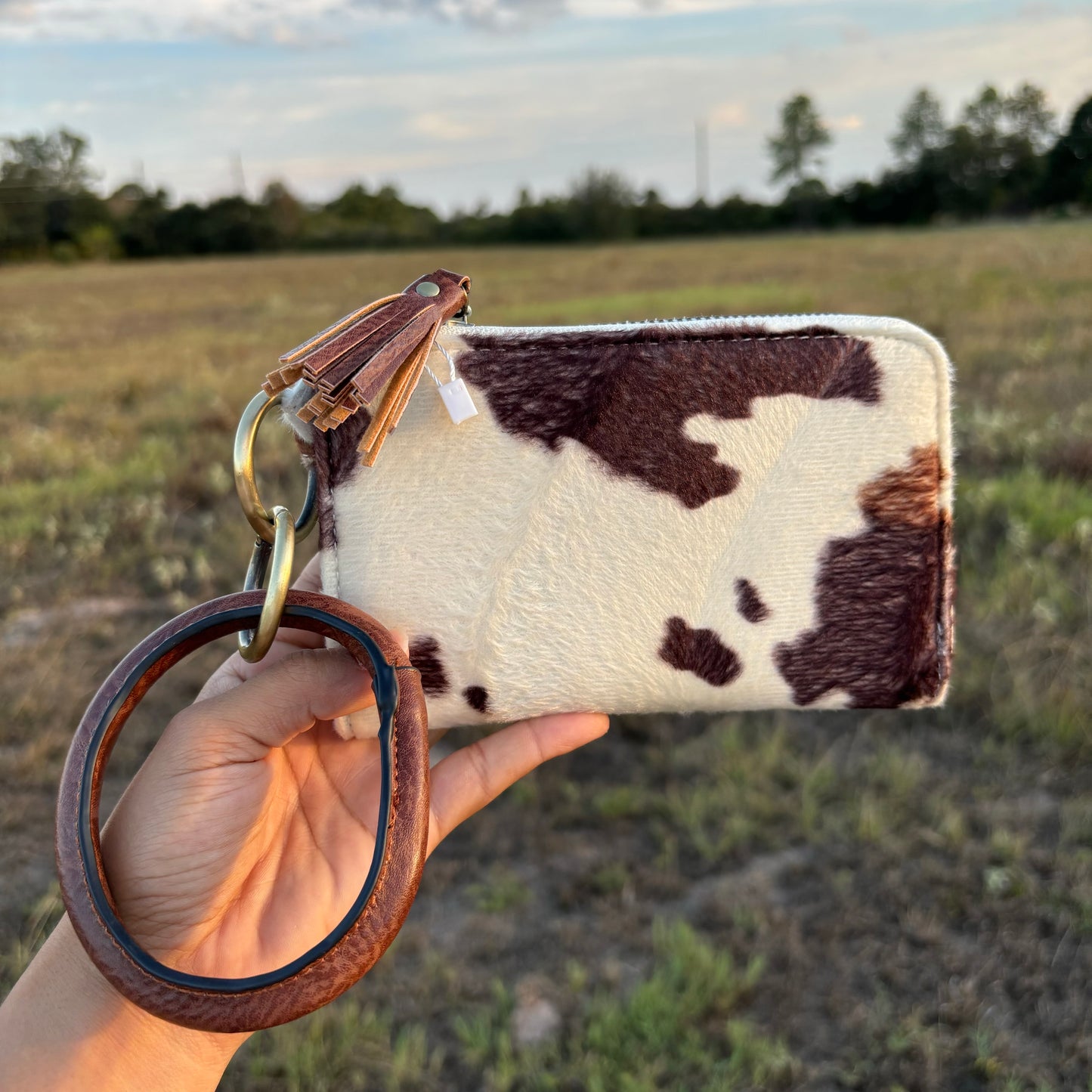 Cow Print Keychain Wallet