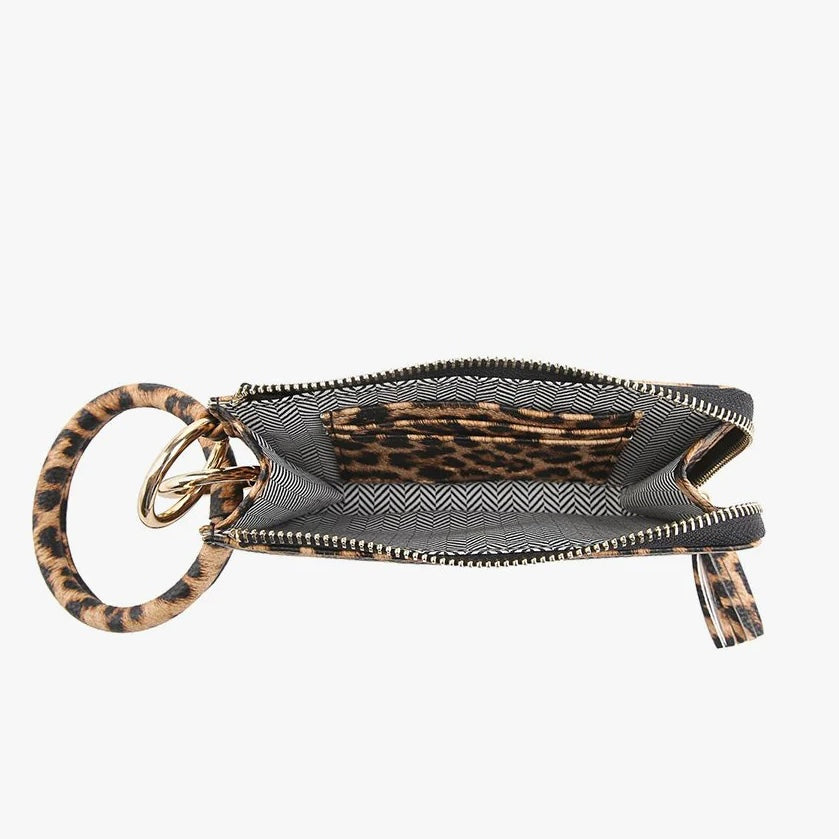 Cow Print Keychain Wallet