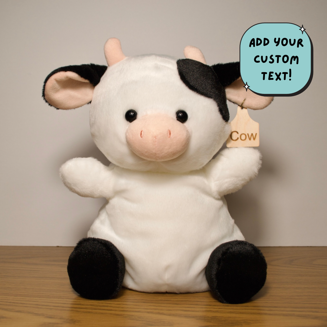 Personalized Sweetie Cow Plush With Cow Tag