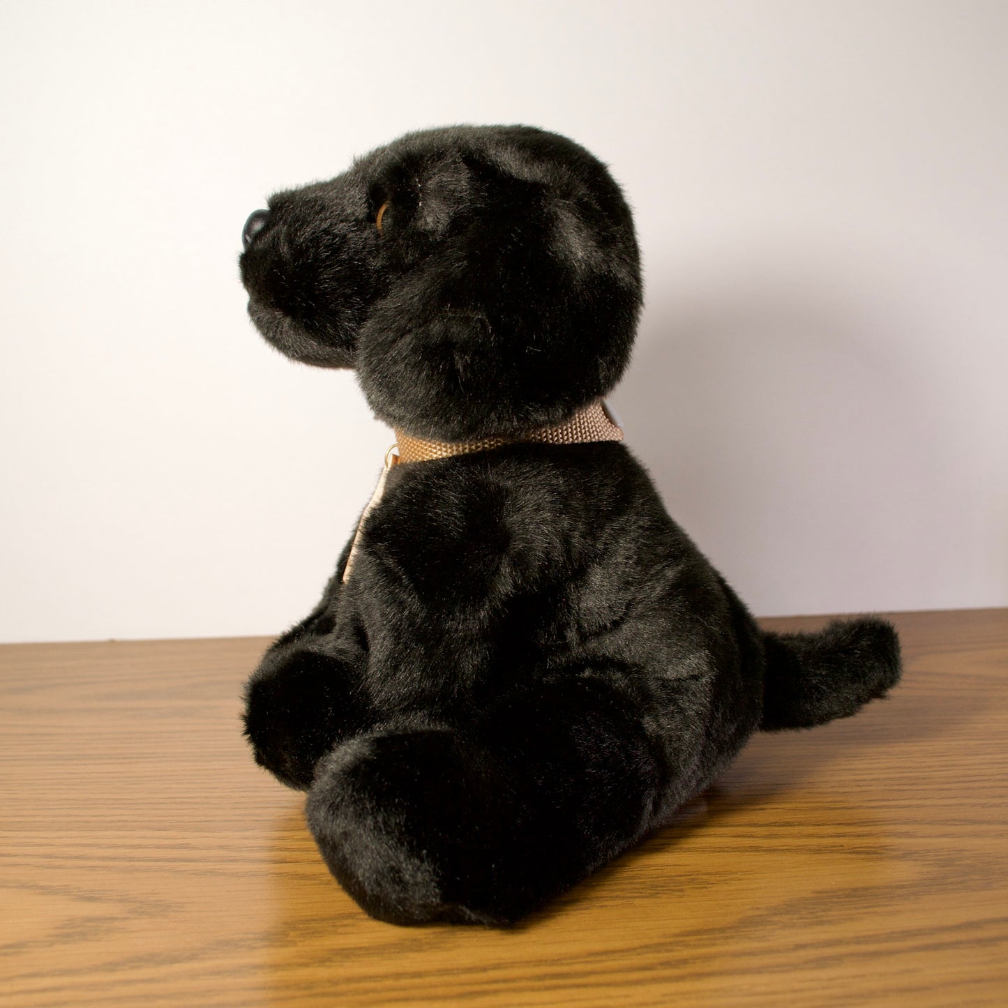 Personalized Black Labrador Dog Plush with Collar