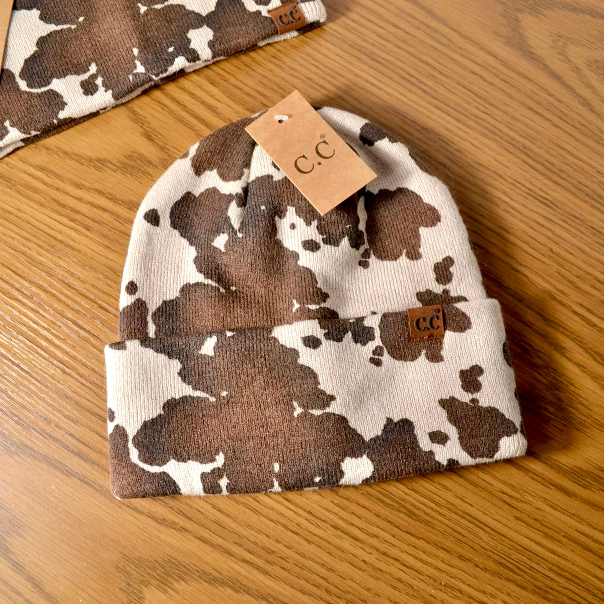 Cow Print Beanie