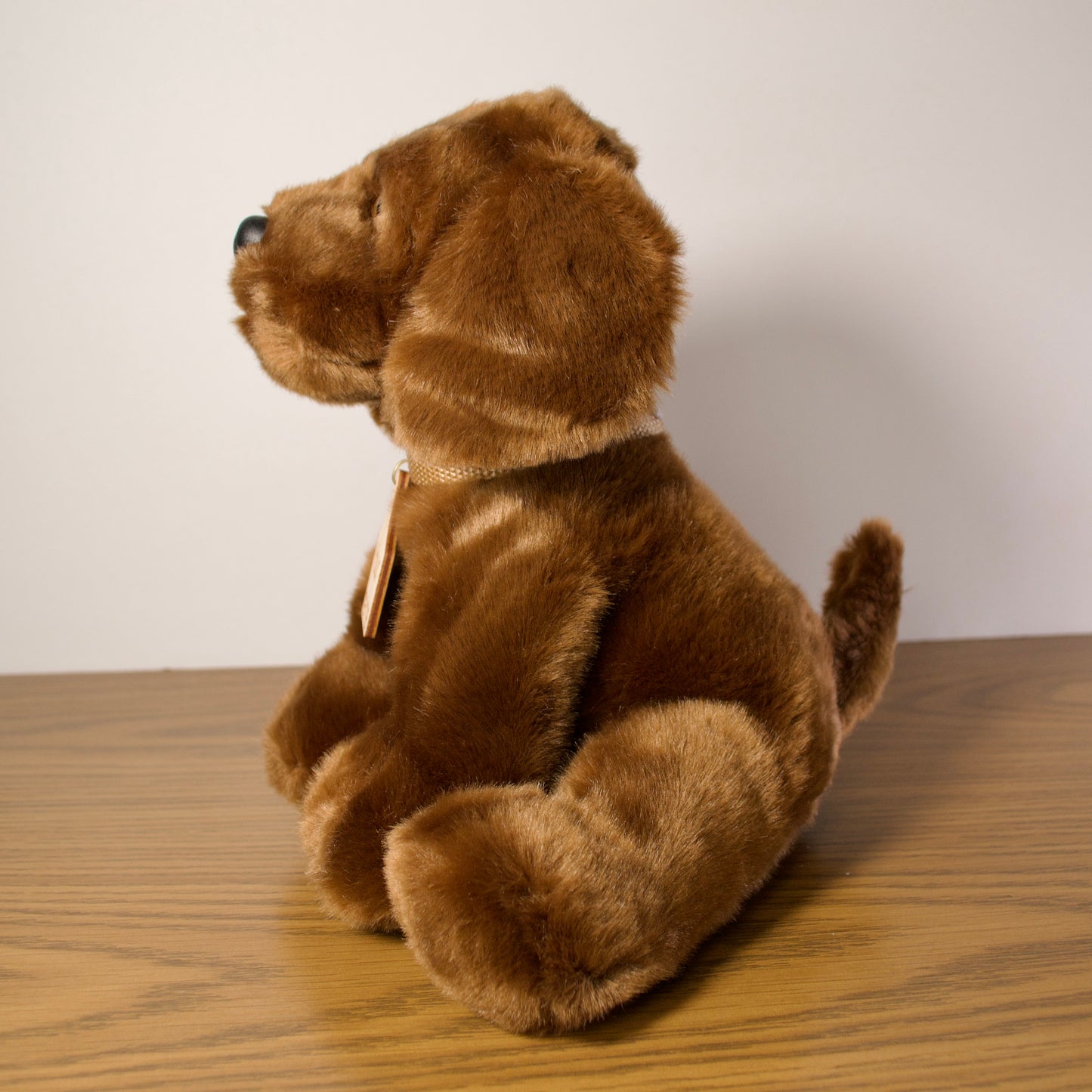 Personalized Chocolate Labrador Dog Plush with Collar
