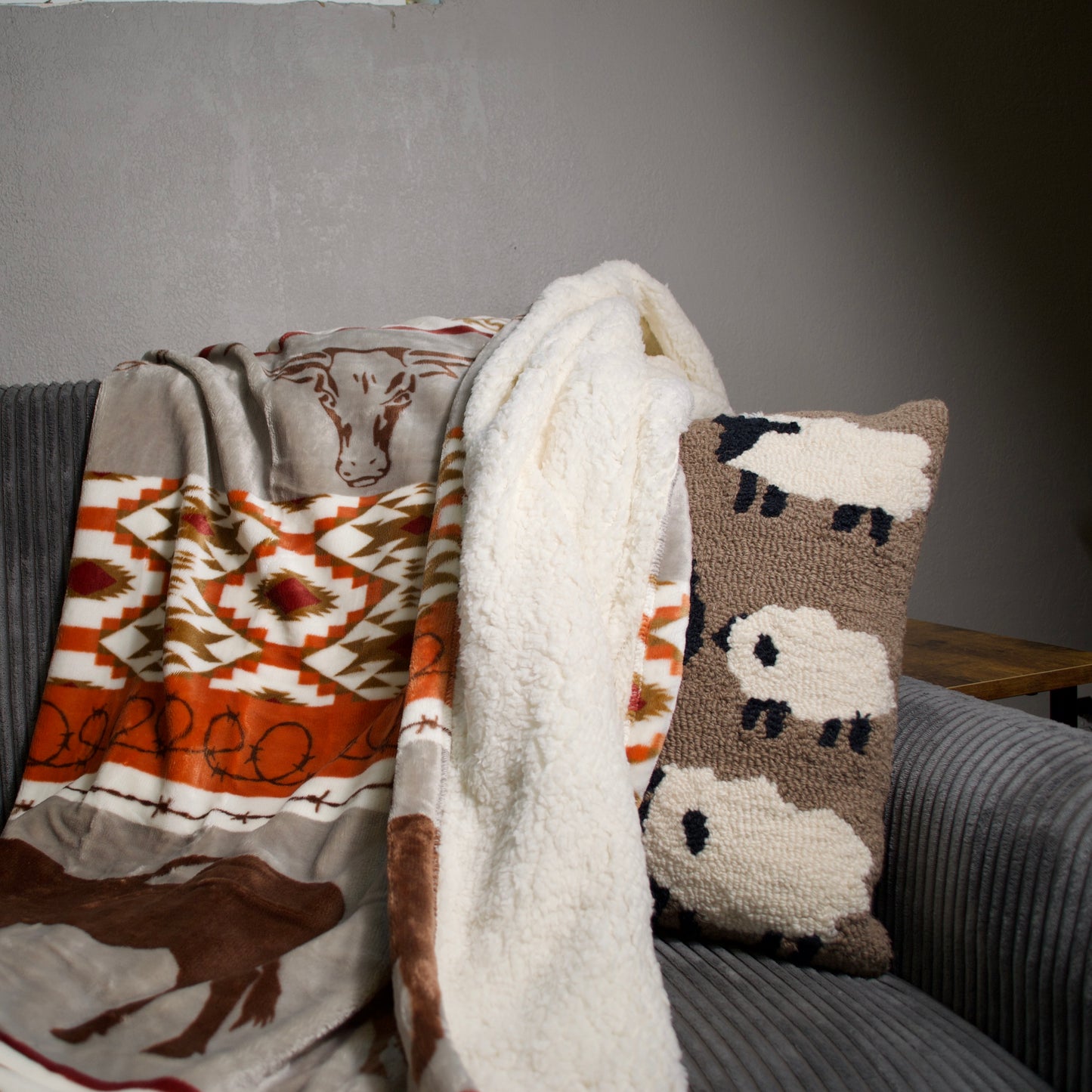 Sherpa Longhorn Blanket