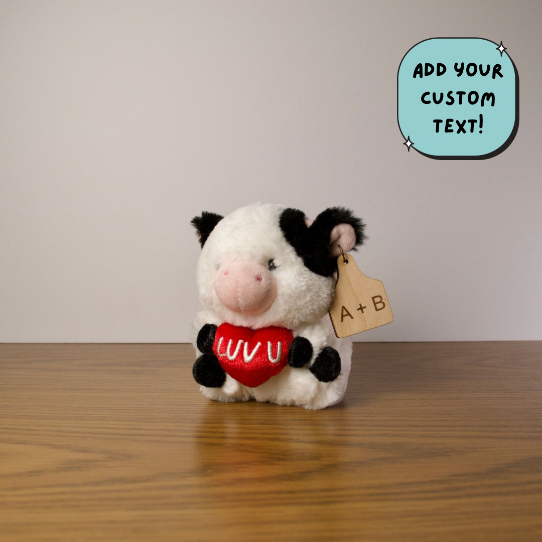 Personalized Luv U Cow Plush