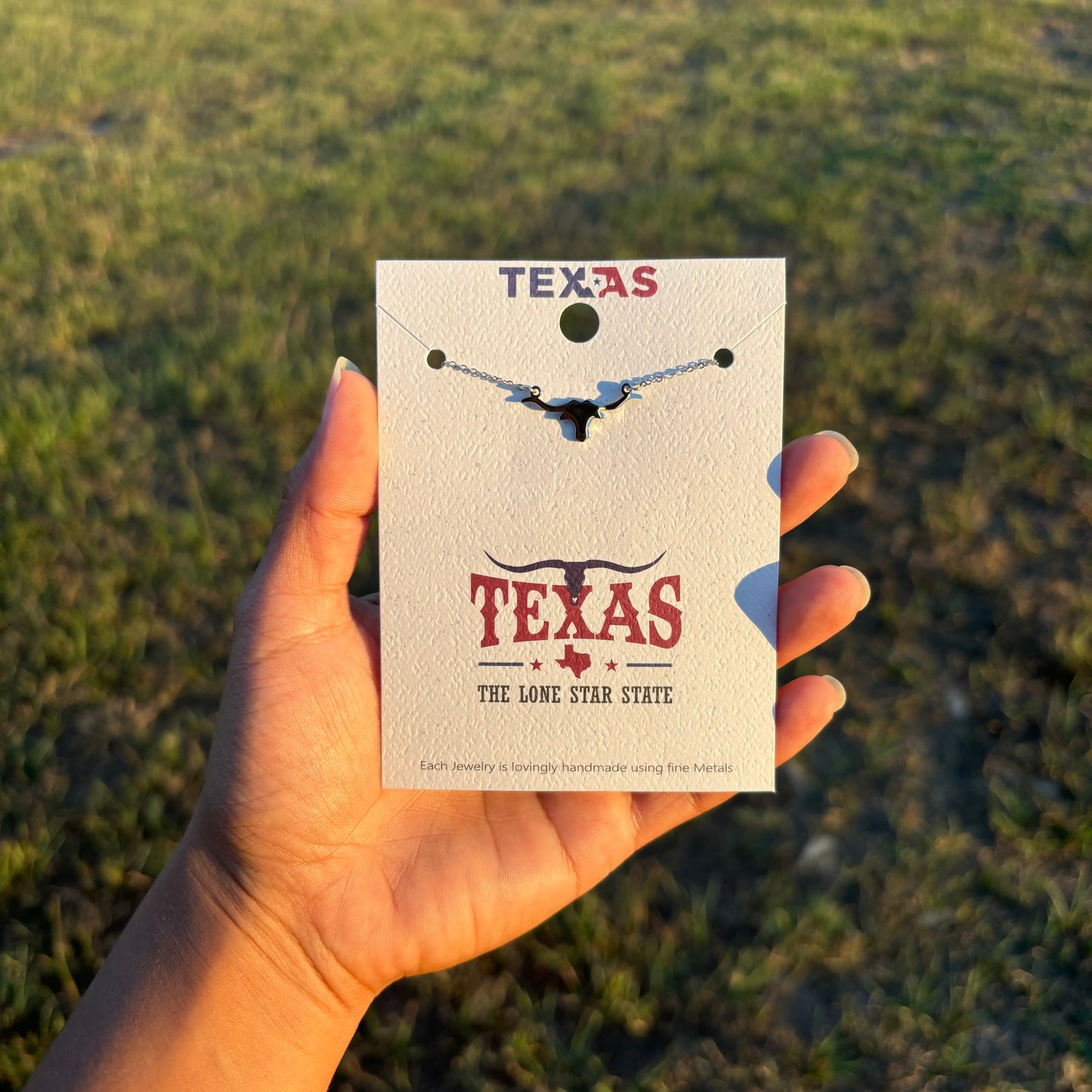 Stainless Steel Longhorn Necklace