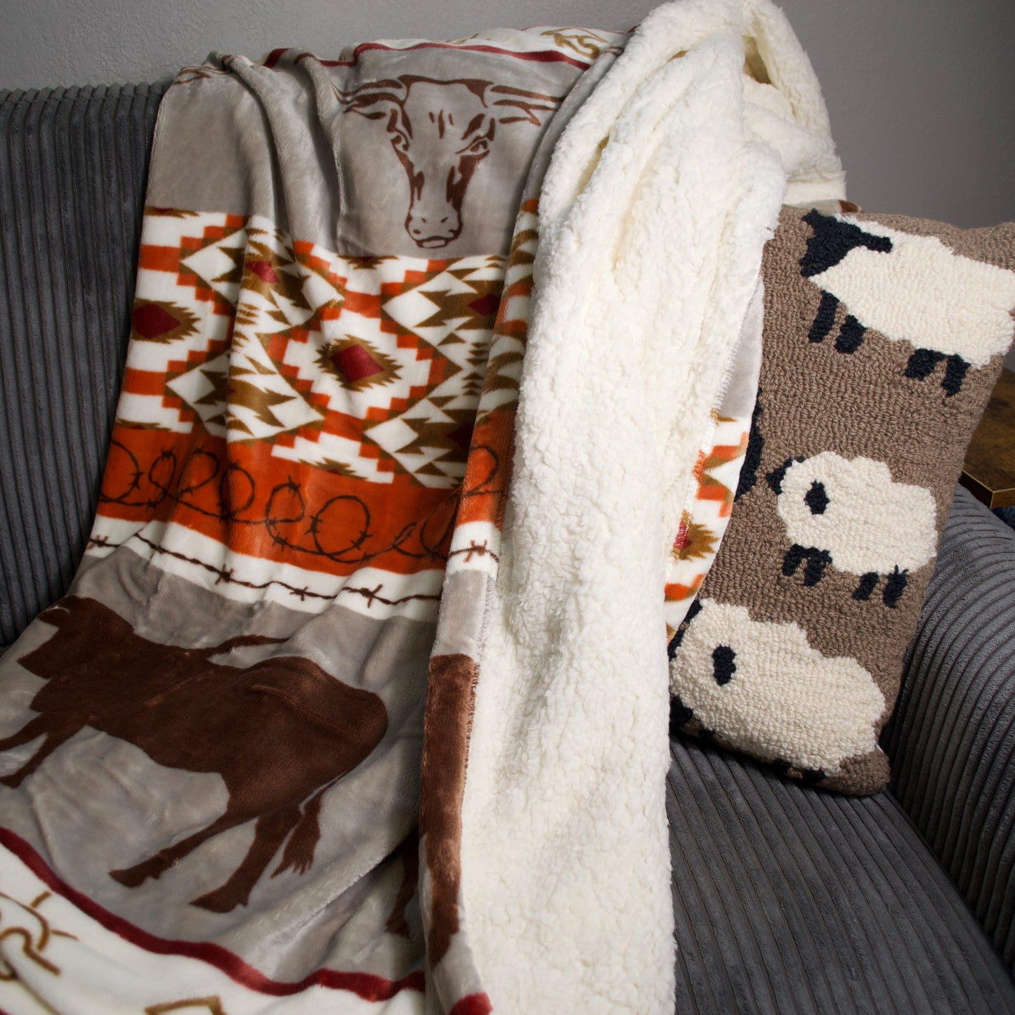 Sherpa Longhorn Blanket