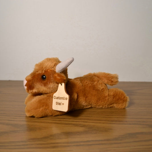 Personalized SMALL Highland Cow Plush