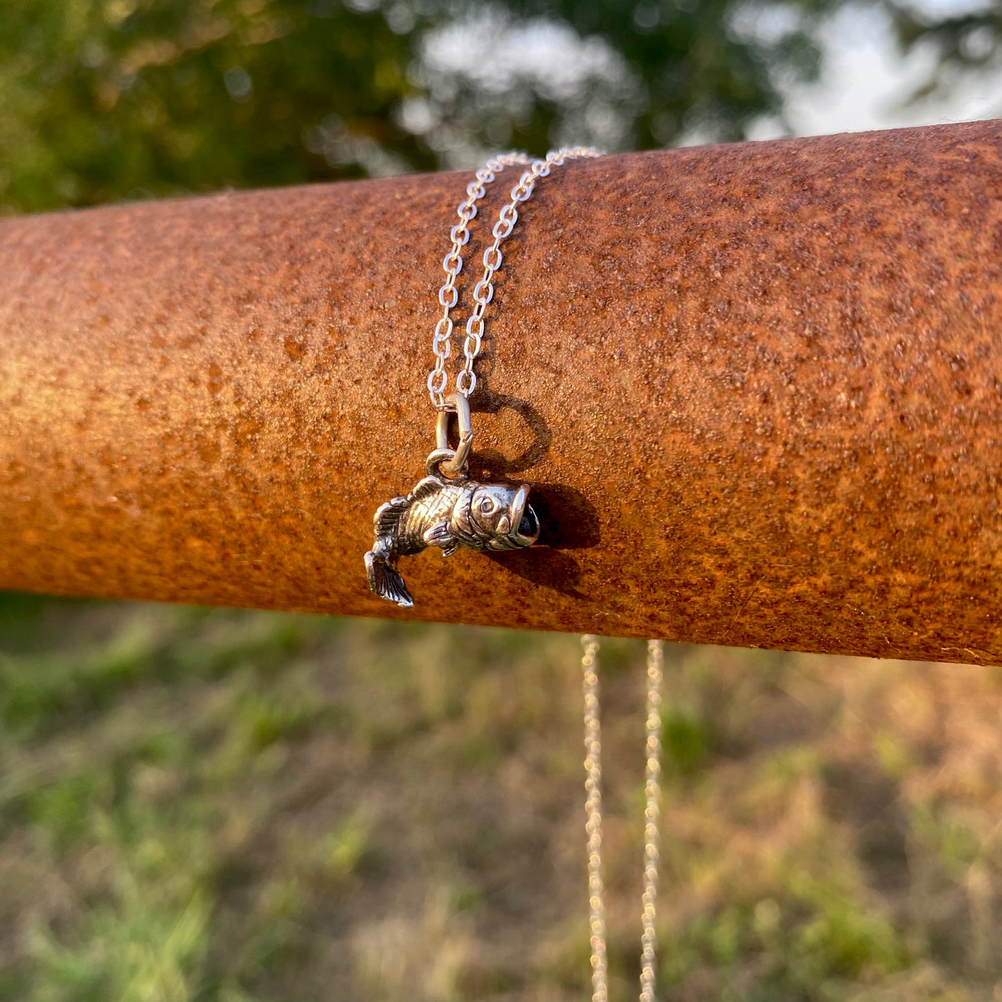 16” Sterling Silver Bass Necklace