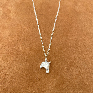 16” Sterling Silver Horse Necklace