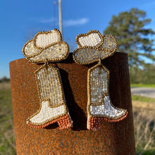 Load image into Gallery viewer, FREE with a purchase of $40 or more! Beaded Boot Earrings

