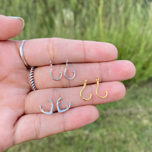 FREE with a purchase of $40 or more! Gold Fish Hook Earrings
