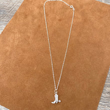 Load image into Gallery viewer, 16” Sterling Silver Boot Necklace
