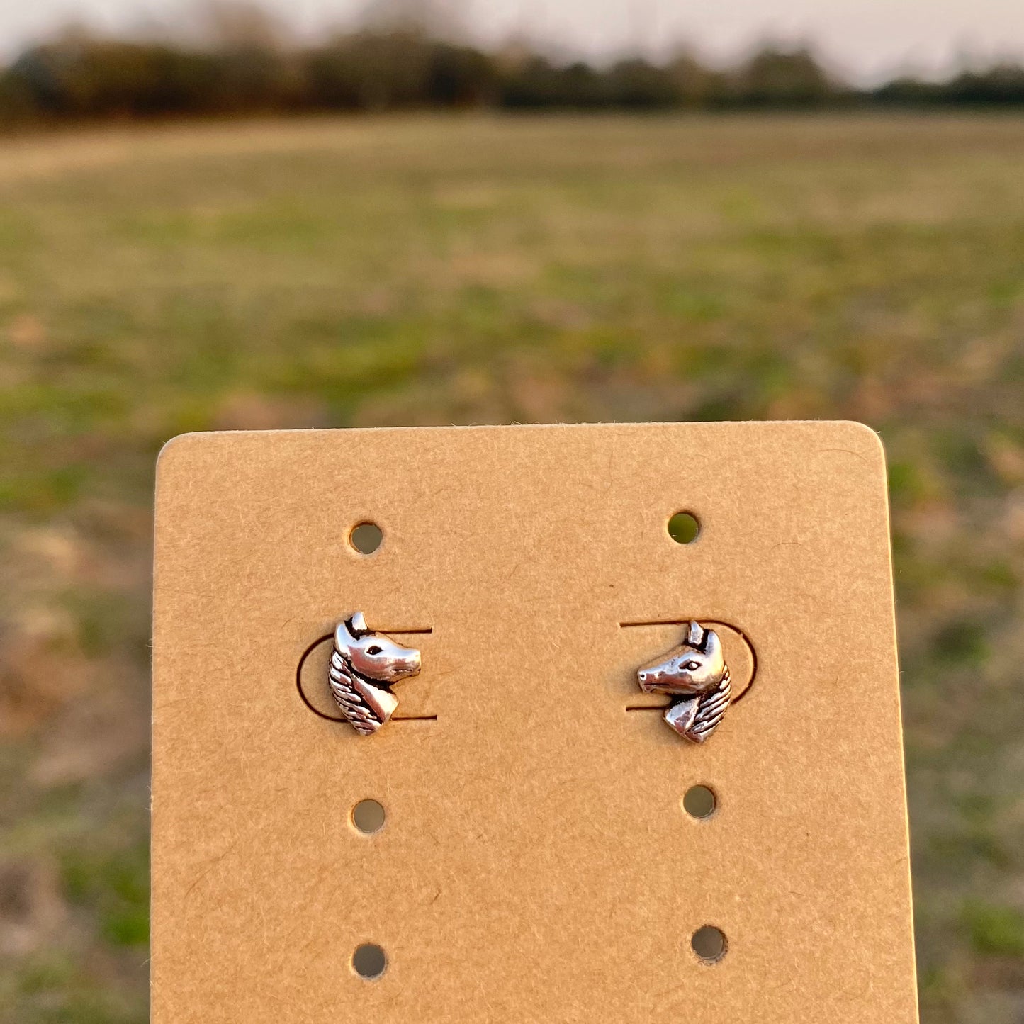 Sterling Silver Horse Head Studs