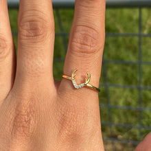 Load image into Gallery viewer, Gold Antler Ring Adjustable
