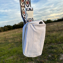 Load image into Gallery viewer, White Aztec Strap Fanny Pack Sling Bag

