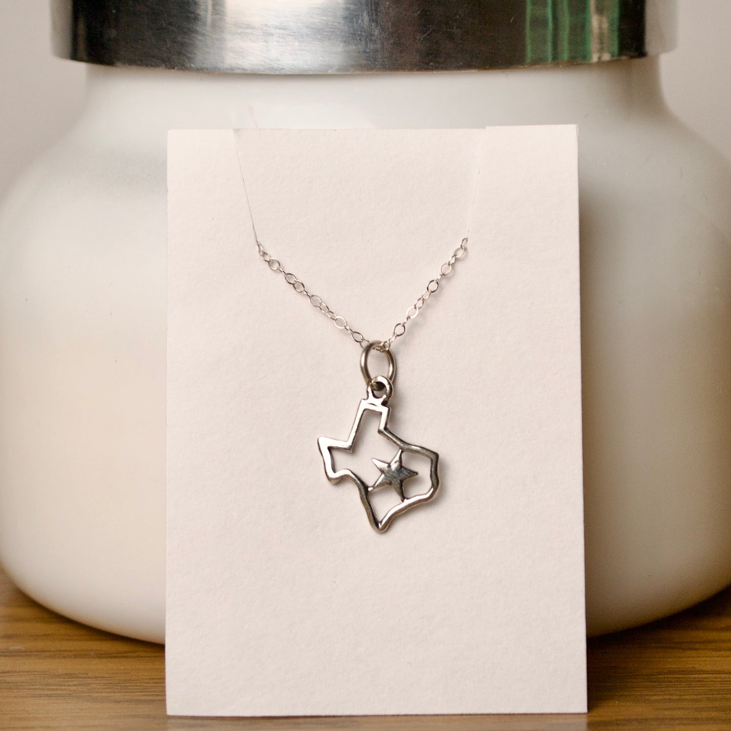 16” Sterling Silver Texas Necklace