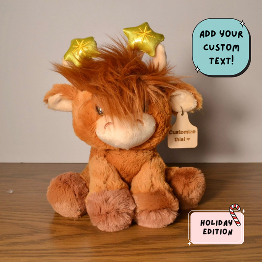 Personalized Star Highland Cow Plush With Cow Tag (Copy)