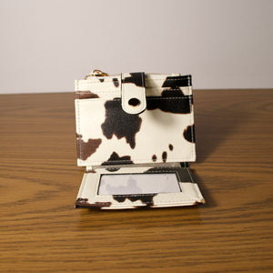 Small Foldable Cow Print Wallet