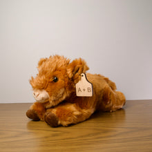 Load image into Gallery viewer, Personalized Highland Calf Plush With Cow Tag
