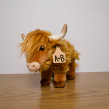 Load image into Gallery viewer, Personalized Standing Highland Plush With Cow Tag
