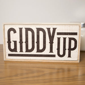 Small Giddy Up Message Block