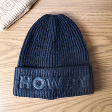 Load image into Gallery viewer, Black Howdy Beanie
