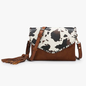 Envelope Cow Print Crossbody