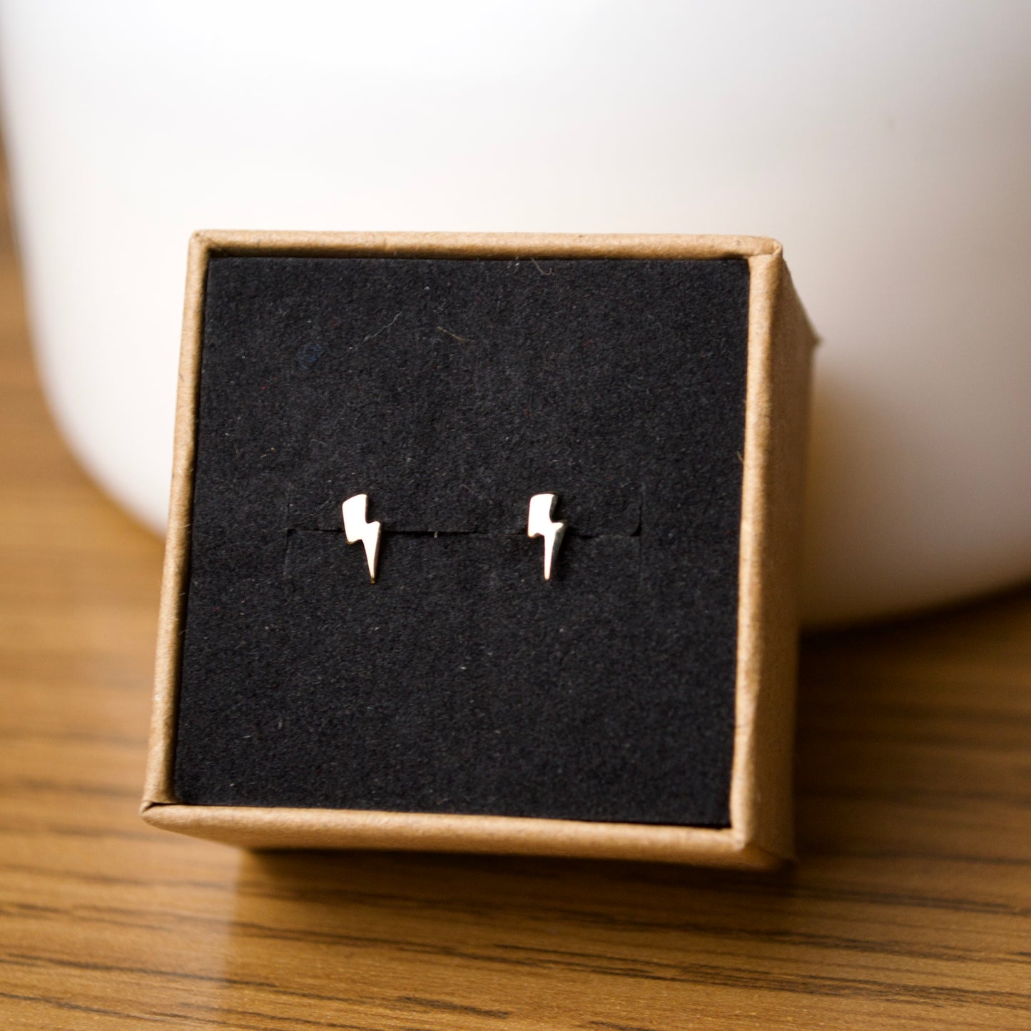 Super Tiny Gold Lightning Bolt Studs