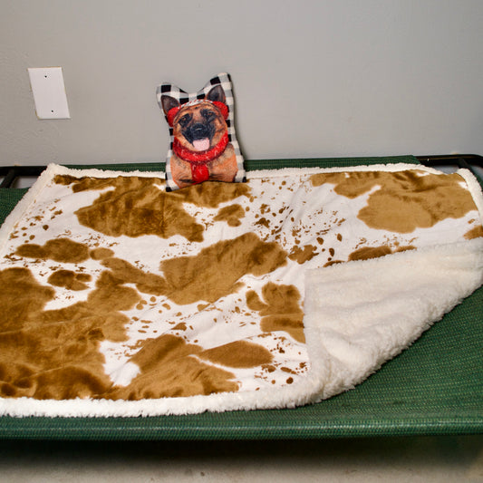 Cow Print Dog Blanket