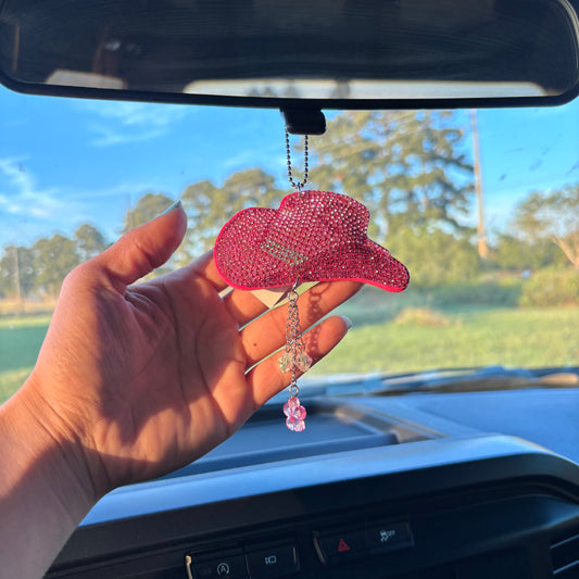 Cowgirl Hat Car Charm