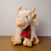 Load image into Gallery viewer, Personalized Winter Highland Cow with Cow Tag
