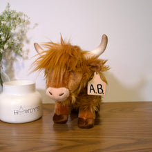 Load image into Gallery viewer, Personalized Standing Highland Plush With Cow Tag
