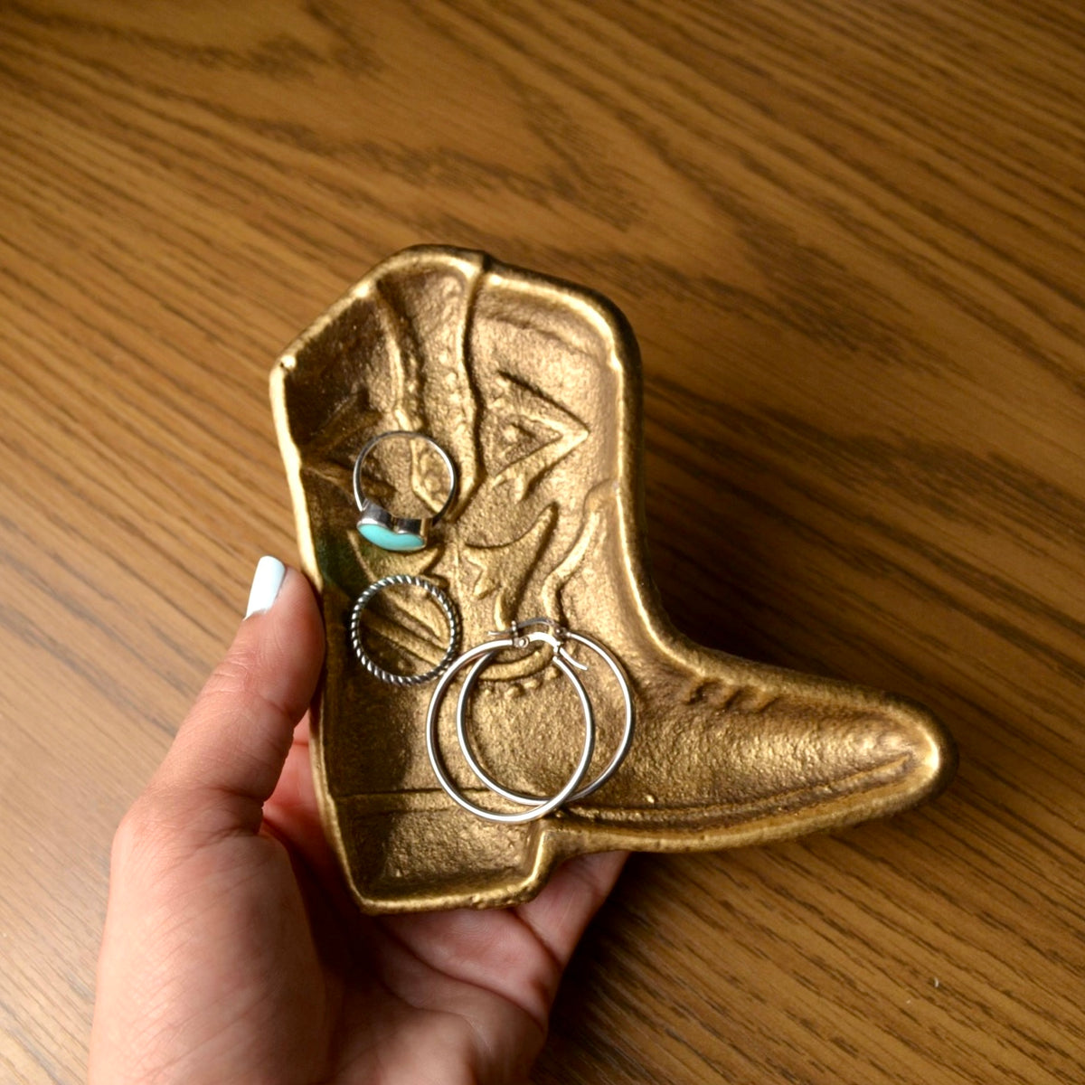 Cowboy Boot Iron Trinket Dish