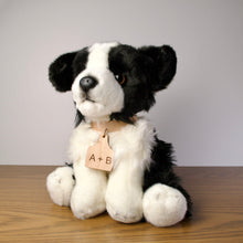 Load image into Gallery viewer, Personalized Border Collie Dog Plush with Collar
