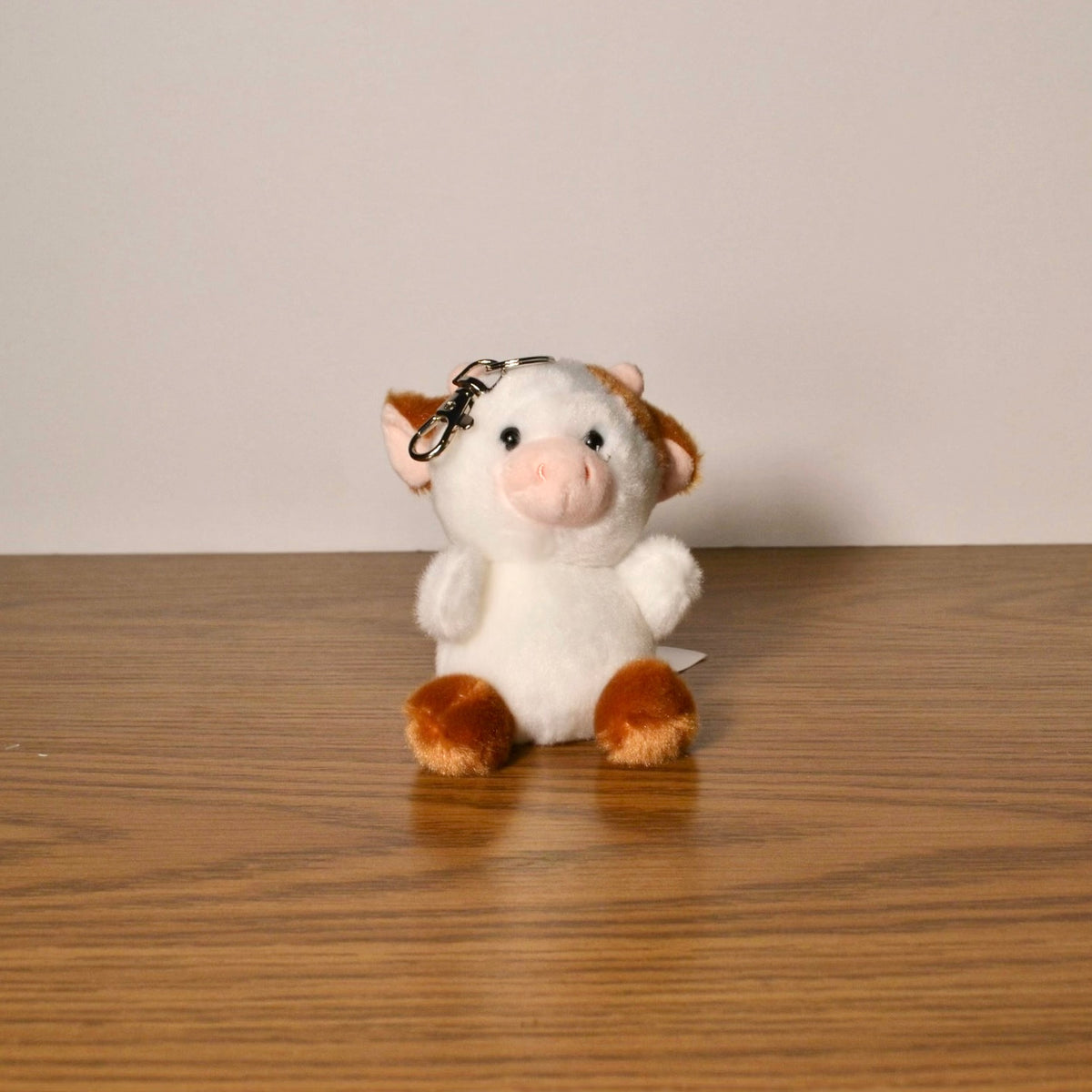 Brown Cow Plush Keychain
