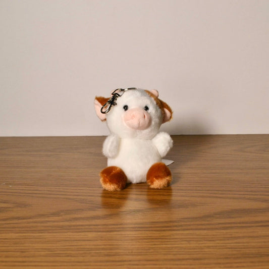 Brown Cow Plush Keychain