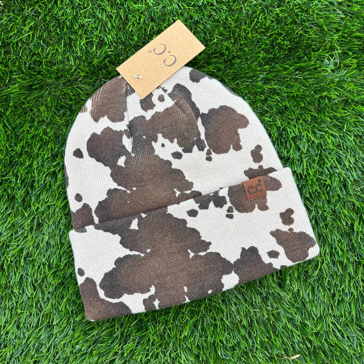 Cow Print Beanie