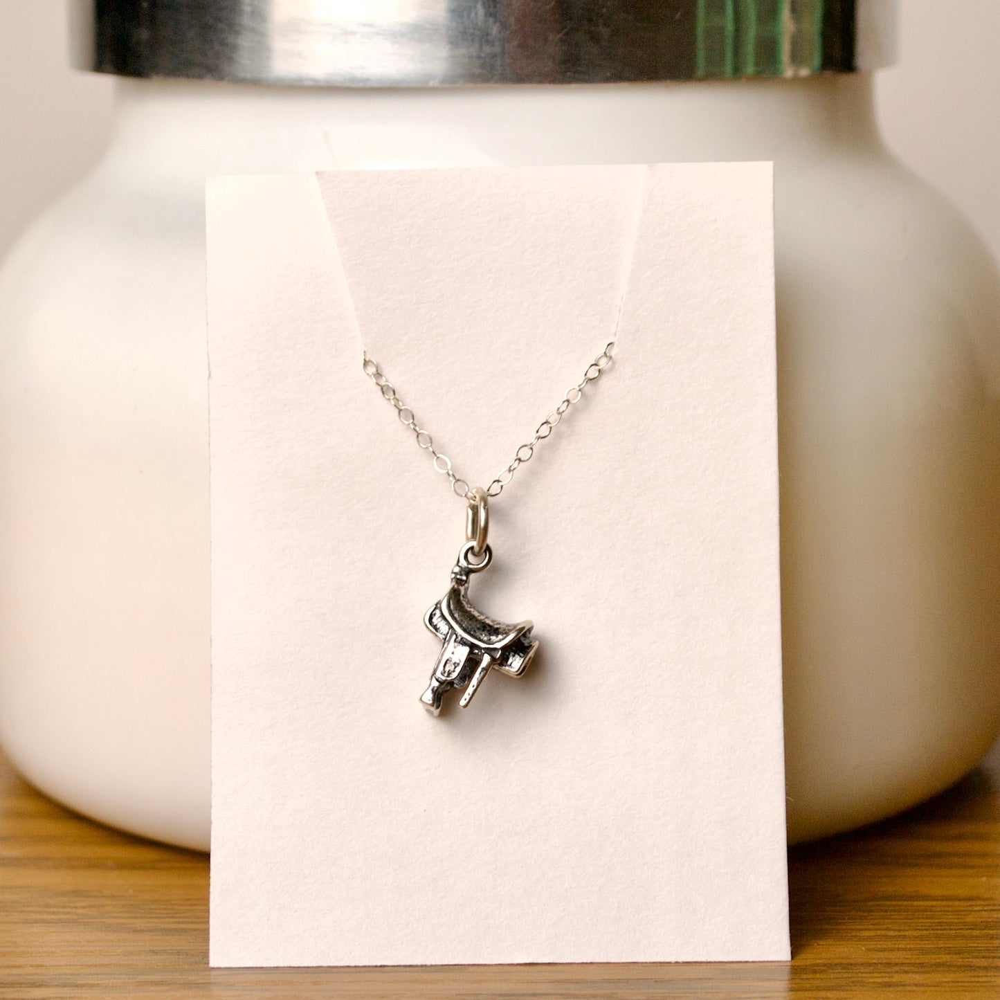 16” Sterling Silver Saddle Necklace