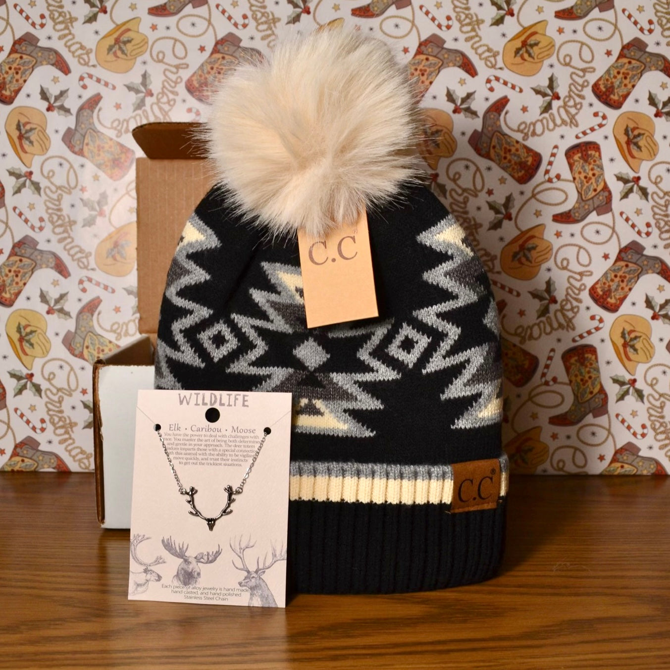 Beanie & Necklace Gift Set