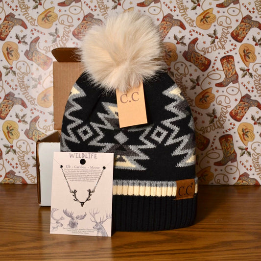 Beanie & Necklace Gift Set