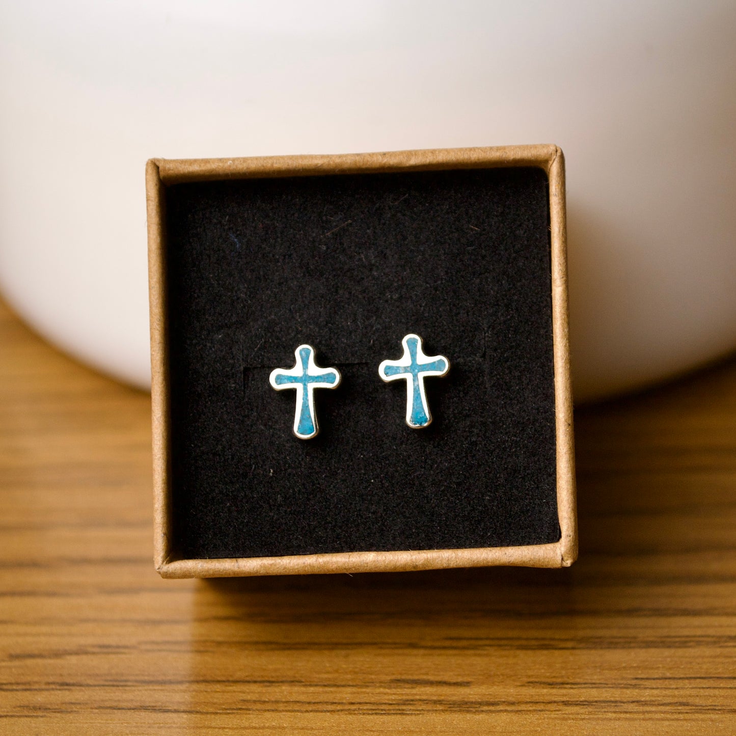 Sterling Silver Cross Studs