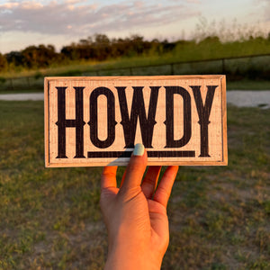 Small Howdy Message Block