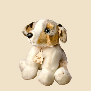 Personalized Australian Shepherd Dog Plush with Collar