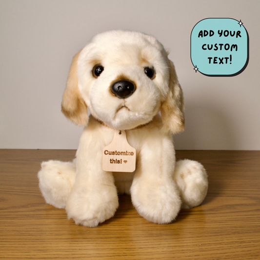 Personalized Golden Retriever Dog Plush with Collar