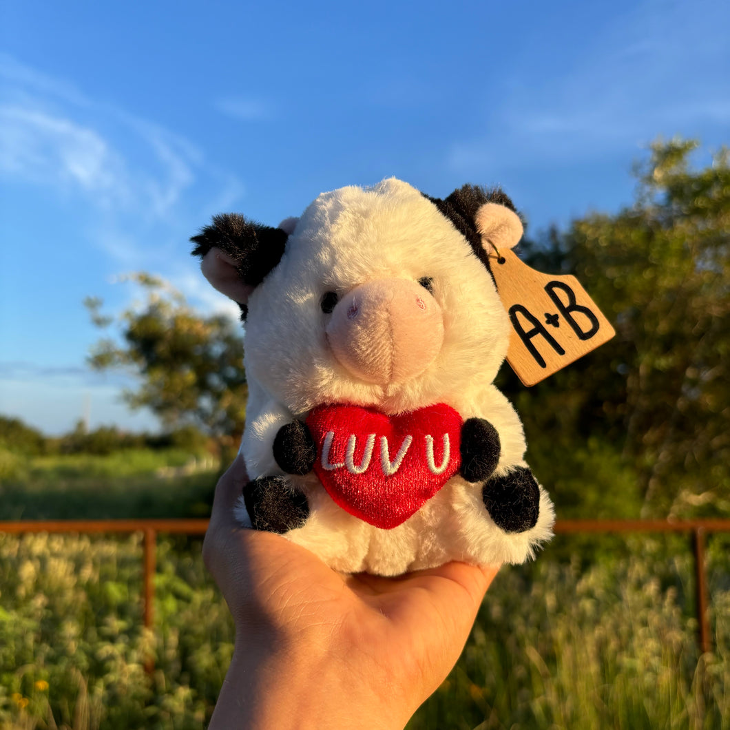 Personalized Luv U Cow Plush