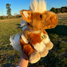 Load image into Gallery viewer, Personalized Horse Plush with Cow Tag Collar
